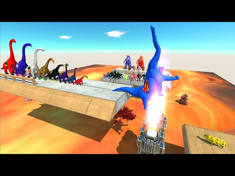 Giant Jet Engine Trap | Who Can Jump Over - Animal Revolt Battle Simulator