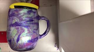 Opal Effect Using Cellophane and Tack It Method - (Full Video) OPAL SWIRL COFFEE RESIN TUMBLER