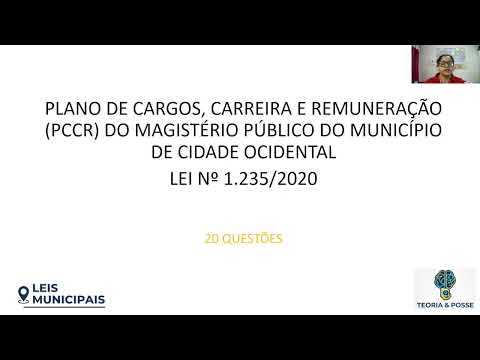 LEI 1.235/2020 (PCCR) CIDADE OCIDENTAL - 20 QUESTÕES