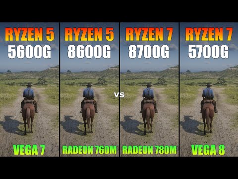 Ryzen 5 5600G vs Ryzen 5 8600G vs Ryzen 7 8700G vs Ryzen 7 5700G - Tested in 6 Games