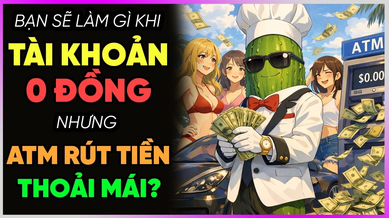 Tài khoản 0 đồng nhưng ATM rút tiền THOẢI MÁI, lúc đó làm sao? [Dưa Leo DBTT]