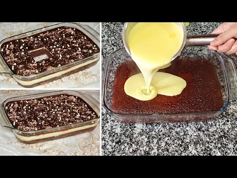 كيكة شوكولاتة ب 3 طبقات عائلية سهلة وسريعة واقتصادية بدون خلاط بدون كريمة تستحق التجربة