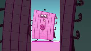 CONTANDO DE 70 A 90 | Desenhos animados para crianças - Parte 4 | Numberblocks Brasil #shorts