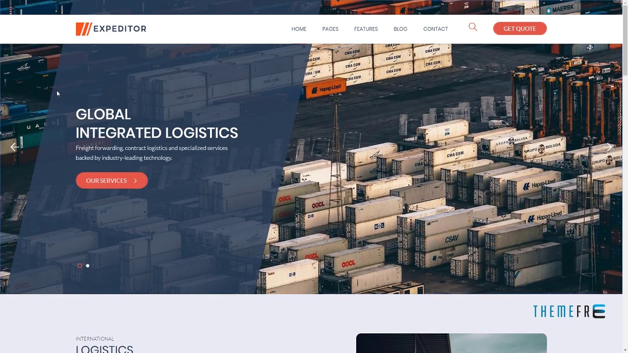 eXpeditors - Transport and Logistics Responsive HTML5 Template