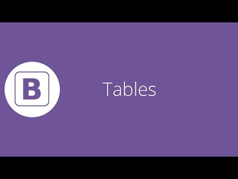 Bootstrap tutorial 9 - Tables