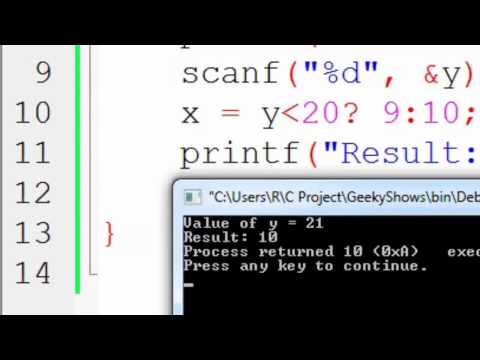 29 Conditional or Ternary Operators in C Programming Hindi