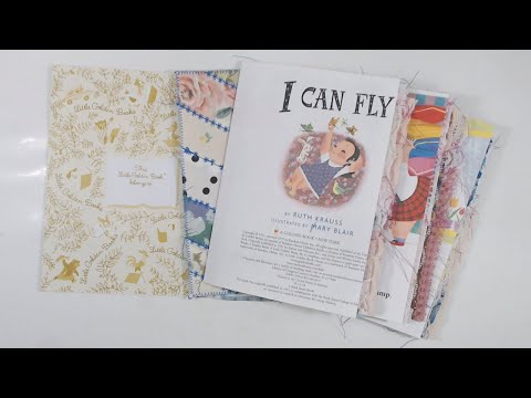 LIttle Golden Book Junk Journal - Part 2 - Sewing Signatures to Spine with Sewing Machine