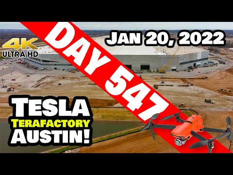Tesla Gigafactory Austin 4K  Day 547 - 1/20/22 - Tesla TX - EVO BATTERY FAIL AT GIGA TEXAS (AGAIN)!
