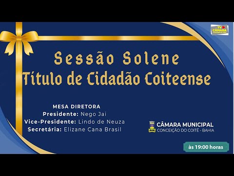 3ª Solene de 2025 da 1ª Sessão Legislativa da 20ª Legislatura  Abertura: 12/12/2025 - às 19h”