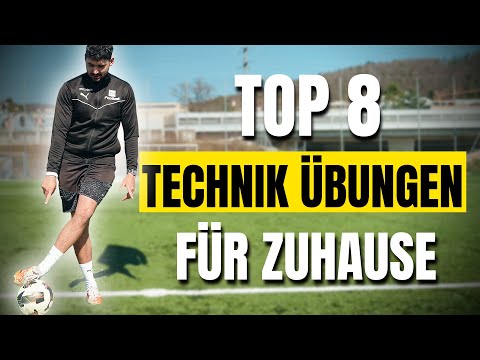 Die 8 BESTEN Fussball Übungen für ZUHAUSE | Technik und Ballkontrolle alleine trainieren!