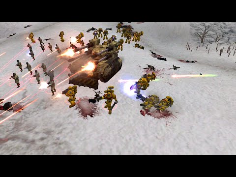 Bloodline Mod 2021: Steel Legion and Imperial Fists vs Chaos Space Marines! Warhammer 40K: Soulstorm