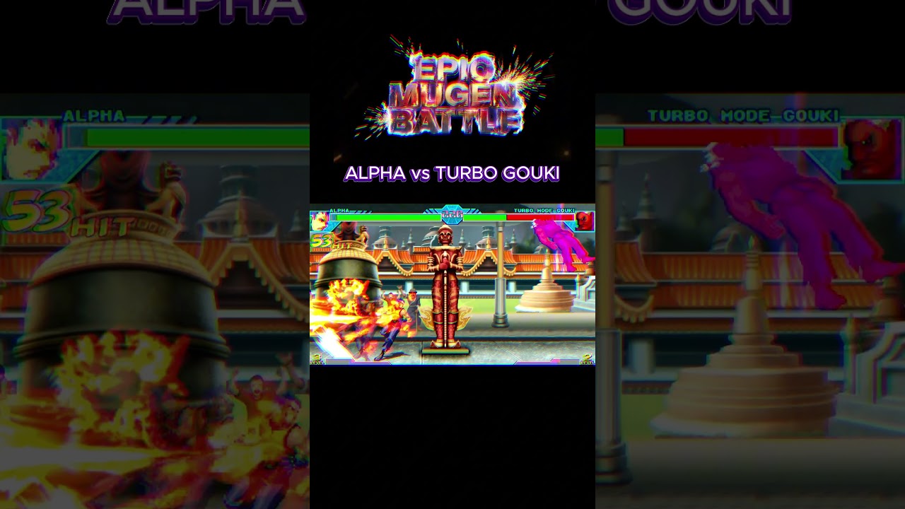 Alpha vs Turbo Mode Gouki #mugen #retro #kof  #streetfighter