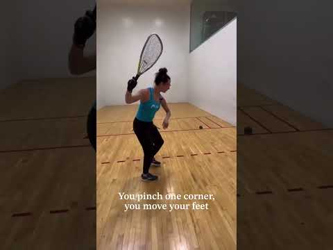 How to work on your pinch shot and footwork at the same time!! #racquetball #sports #fast #ball