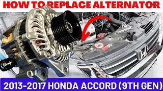 How to Replace Alternator 2013-2017 Honda Accord K24W1 9th Generation