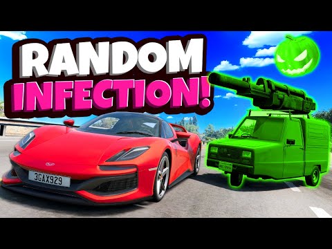 Random Car INFECTION Hide and Seek is INSANE in BeamNG Drive Mods!