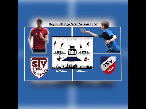 Tischtennis Regionalliga Nord Saison 19/20, Constantin Velling vs. Lleyton Ullmann, Top Sport!