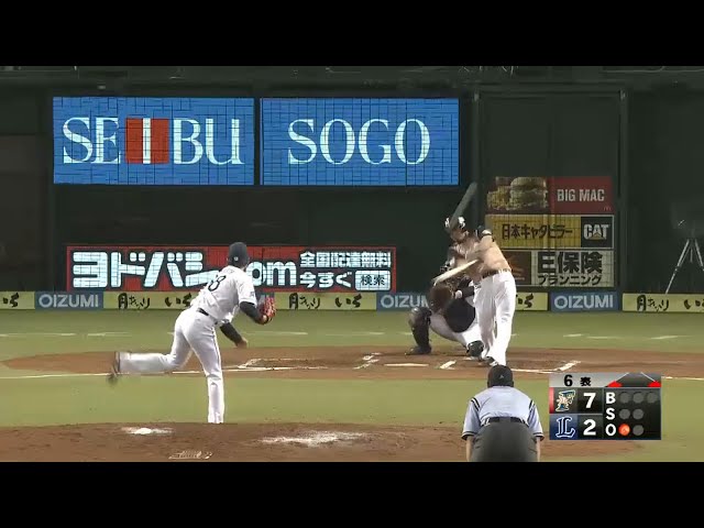 【6回表】豪快に1試合2発!! ファイターズ・中田 26号3ランホームラン 2015/8/13 L-F