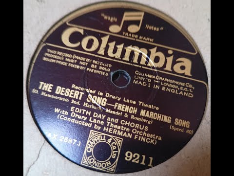 French Marching Song - Edith Day and Chorus - 80rpm