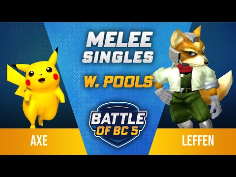 Axe (Pikachu) vs Leffen (Fox) - Melee Singles Winners Top 48 - Battle of BC 5
