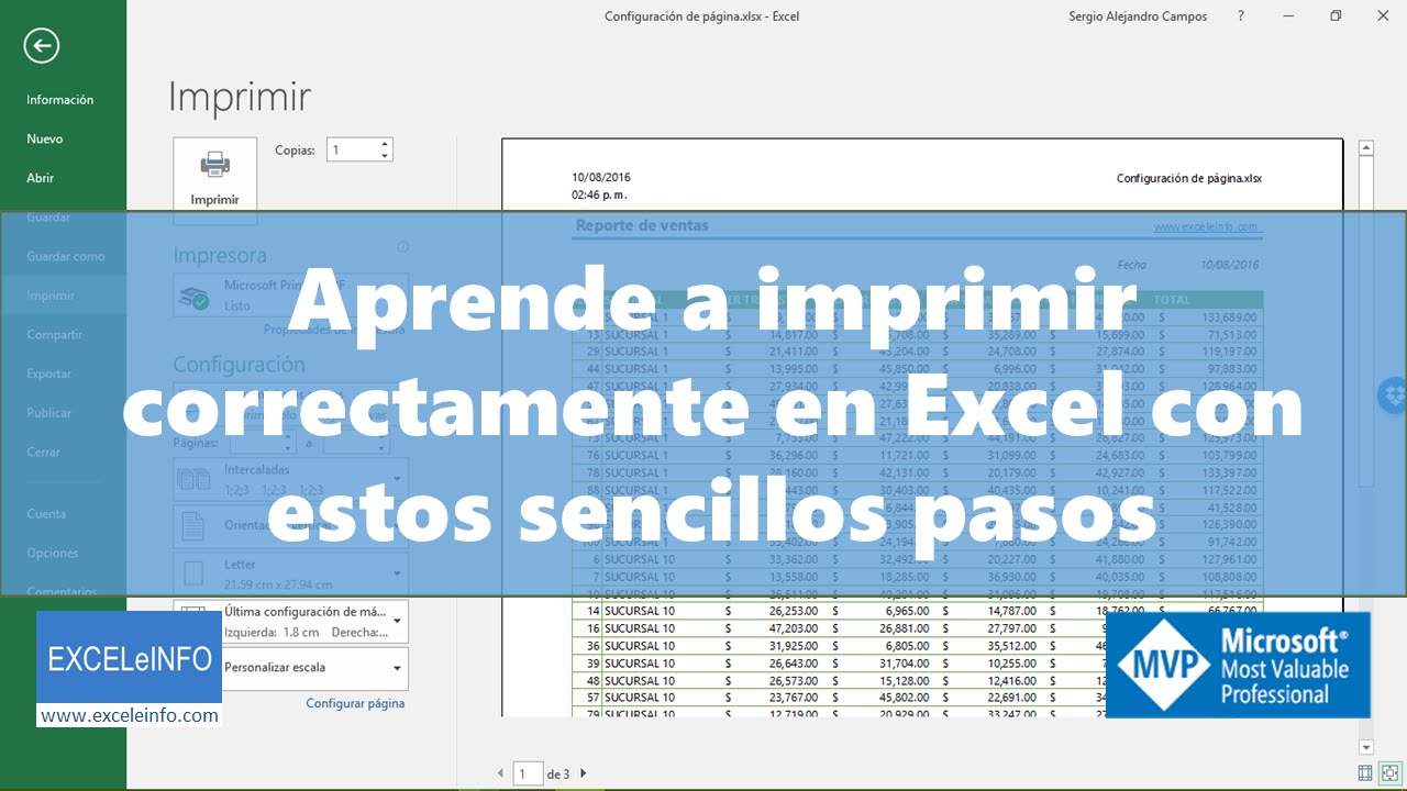 Aprende a imprimir correctamente en Excel con estos sencillos pasos @EXCELeINFO