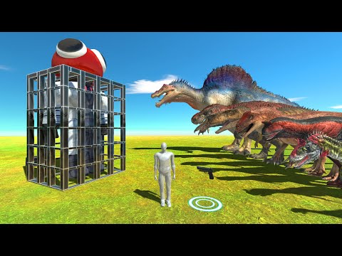 Help The Carnivorous Dinosaurs Rescue Rainbow Friend Red - Animal Revolt Battle Simulator