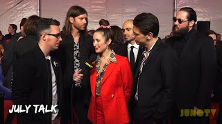 July Talk on the 2017 JUNO Awards Red Carpet
