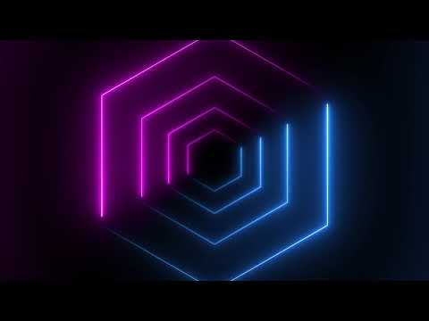 Best Neon Hexagon Animated Loop Background | FREE Footage | 4K