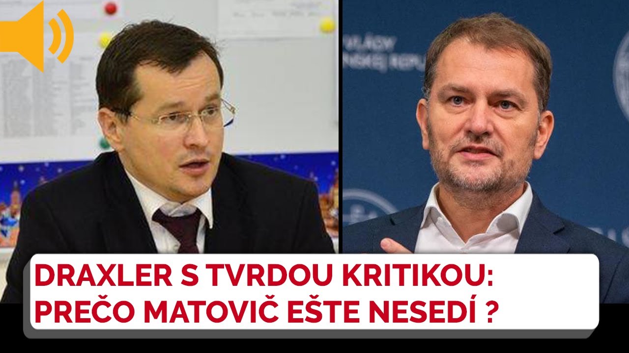 Prečo Matovič ešte nesedí? pýta sa Juraj Draxler a prichádza s TVRDOU kritikou