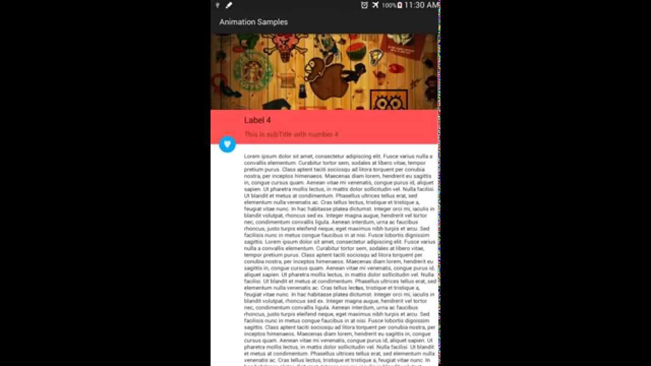 Layout Material Transition - Android Animation Sample