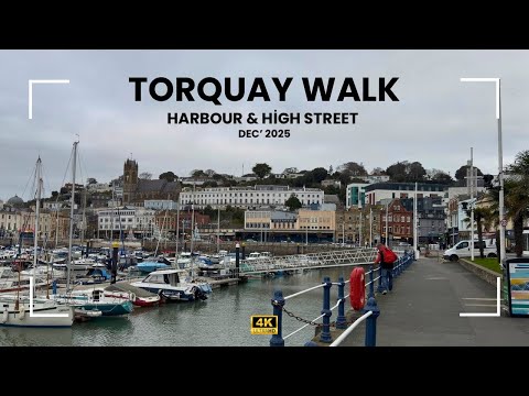Torquay Harbour to High Street Walk | Quiet Winter Sunday | December 2025