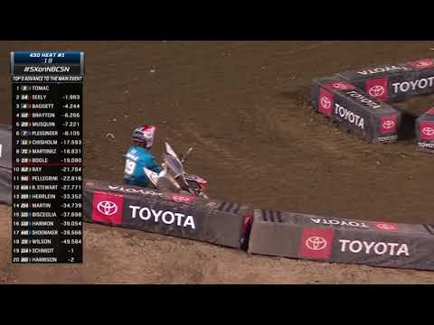 Justin Bogle Crash Oakland Supercross 2019