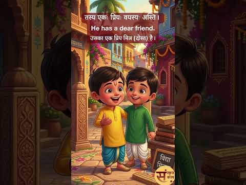 अकारान्त-पुंल्लिङ्ग-शब्दाः | बालकस्य मित्रम् |  बालक का मित्र (The friend of the boy) #sanskritkalp