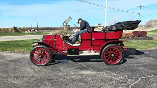1909 Oldsmobile Model X3 Touring Start Up and Test Drive