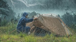 AMAZING‼️CAMPING IN HEAVY RAIN 🌧 MOONSON HEAVY RAIN CAMPING ⛈️
