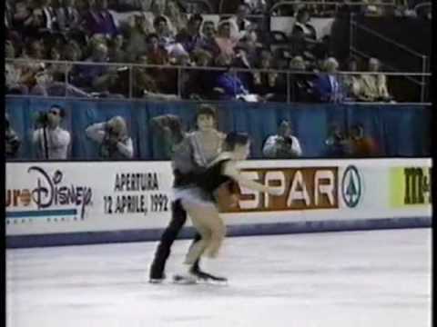 Natalia Mishkutenok-Artur Dmitriev SP 1992 World Figure Skating Championships