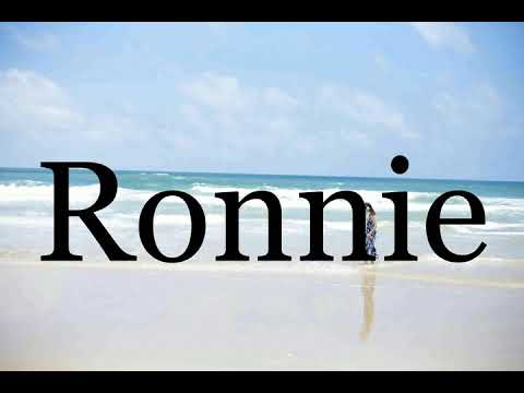 How To Pronounce Ronnie🌈🌈🌈🌈🌈🌈Pronunciation Of Ronnie