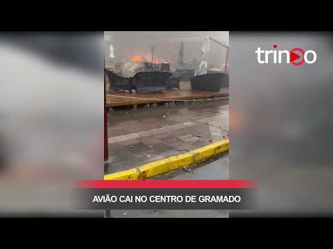 Avião de Pequeno Porte Cai em Gramado e Provoca Incêndio em Estabelecimento Comercial