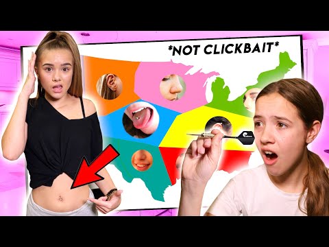 THROWING A DART AT A MAP TO CHOOSE OUR PIERCINGS *NOT CLICKBAIT*