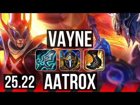 VAYNE vs AATROX (TOP) | 6 solo kills, Legendary | NA Grandmaster | 25.22