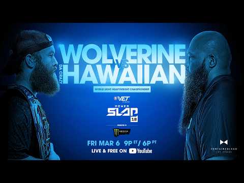 Power Slap 18: WOLVERINE vs DA CRAZY HAWAIIAN | TWO SLAP LEGENDS 🏆