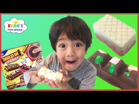 CHOCOLATE CANDY BAR MAKER TOY DIY sweet treats for kids taste test Real Food Marshmallow