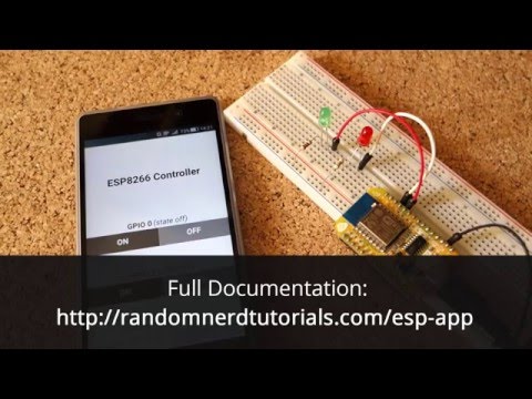 ESP8266 Android App (created with MIT App Inventor) - Demo