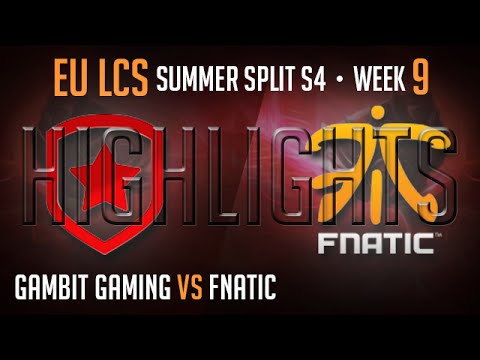 LCS Highlights Gambit Gaming vs Fnatic Week 9 EU Summer 2014 GMB vs FNC S4 W9D2G4 Season 4