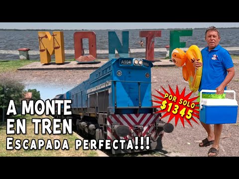 🚂🚴🏖️ESCAPADA PERFECTA POR SOLO $1345 LAGUNA DE MONTE EN TREN DESDE CONSTITUCIÓN TRENES ARGENTINOS