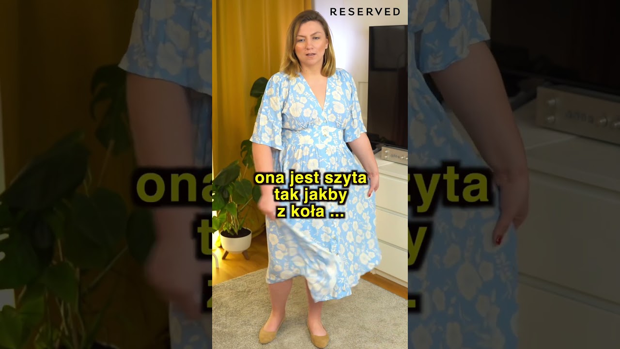 Błękitna #sukienka #midi #trendy2023 #Reserved