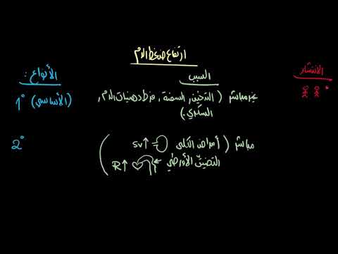 الصفوف المتقدمة الأحياء أمراض الجهاز الدوري أنواع وأعراض ارتفاع ضغط الدم