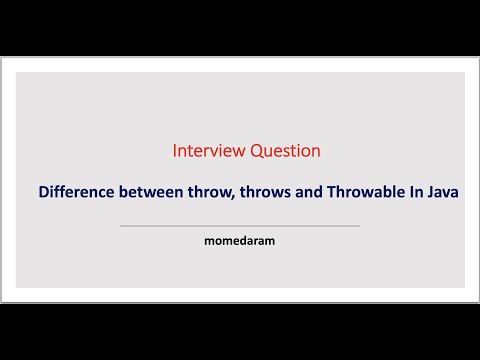 Throw Thows Throwable In Java