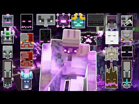 ENCHANTED IRON GOLEM VS ALL BOSSES (UPDATED WITH END DLC BOSSES) | MINECRAFT DUNGEONS