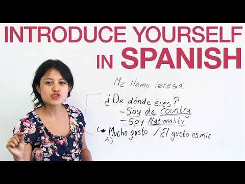 How to introduce yourself in Spanish Video