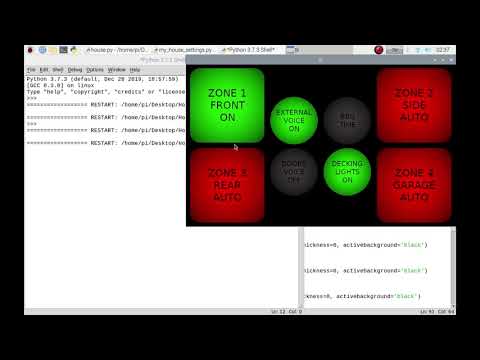 Heating Security Control Part 12 Raspberry Pi Coding Python Tkinter Gui